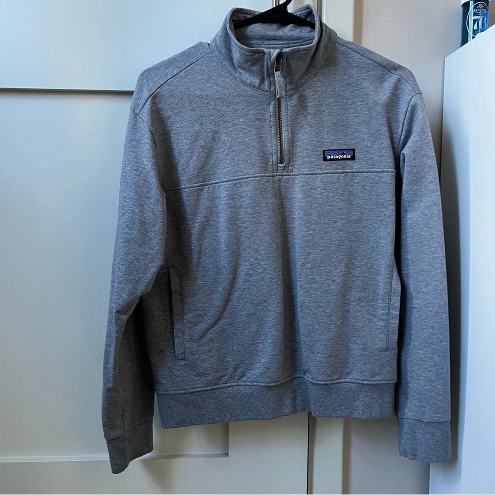 Patagonia Gray Quarter-Zip Sweater